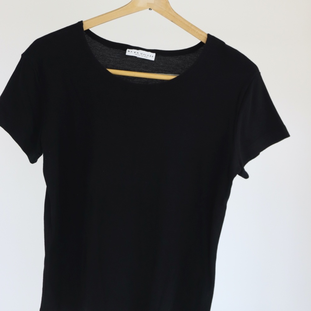 bryn Walker - Basic Black Knit T Shirt - Size L